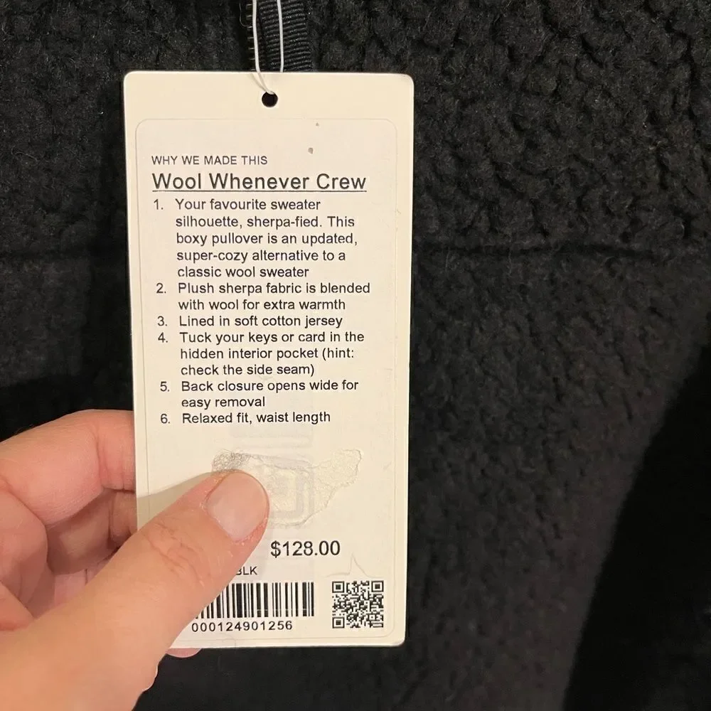 NWT Lululemon Wool Whenever Crew - Picture 9 of 9